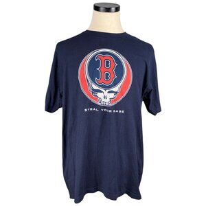 Boston Red Sox Grateful Dead Steal Your Base Navy T-Shirt XL MLB Official